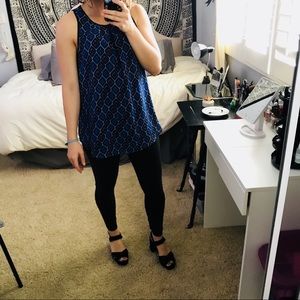 Patterned A-Line Tank Top